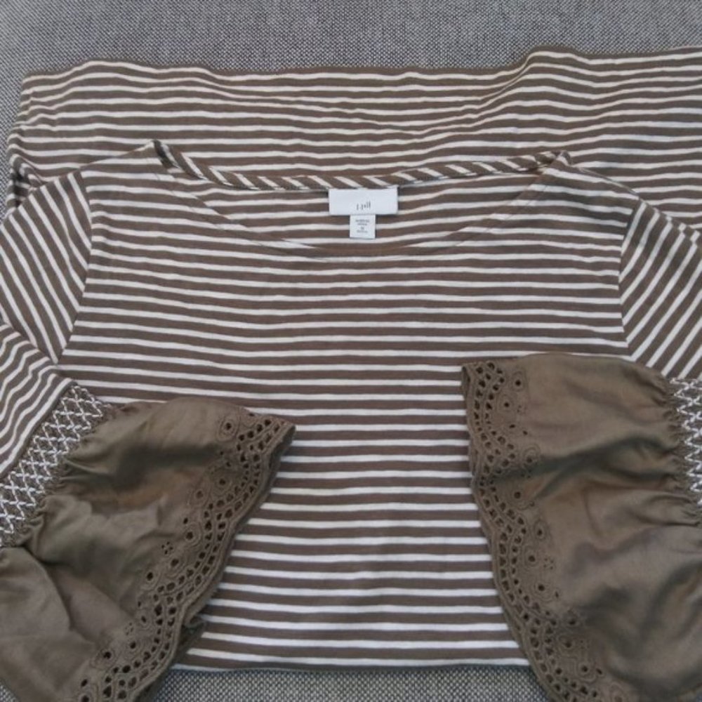 J.Jill Cotton Jersey with Eyelet Cuffs - Picture 4 of 6